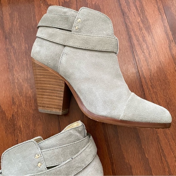 Rag & Bone Grey Suede Harrow Ankle Boots, Size EU 36 US 6 - Picture 4 of 16